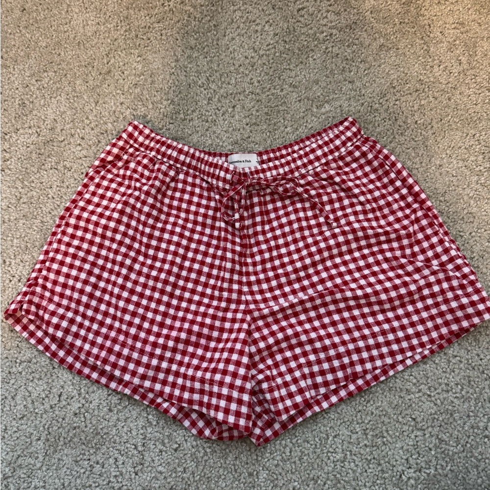 Red gingham shorts
